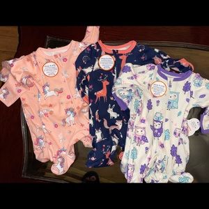 TWIN PREEMIE Sleep 'n Plays Pajama onesies footies one piece